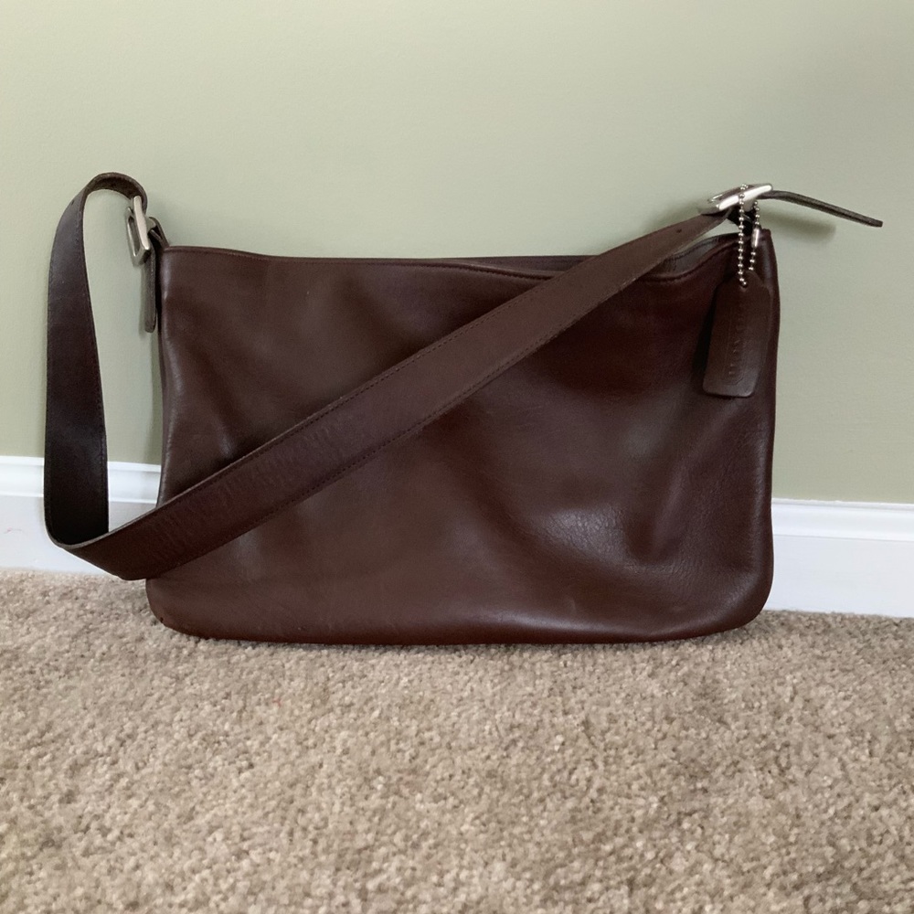 Coach All Leather Envelope Bag